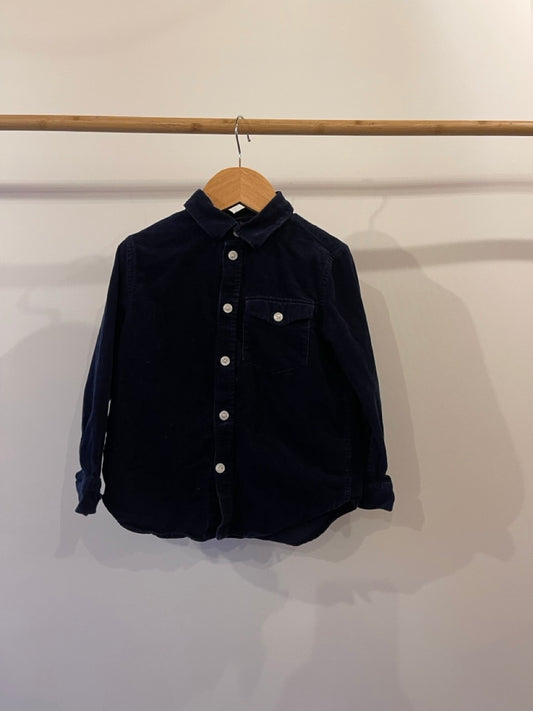 Navy Needlecord Shirt