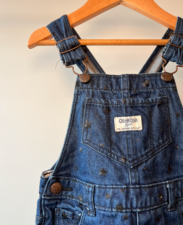 OshKosh B'Gosh, Dark Denim Dungaree Dress with Stars, 3 - 4 Years