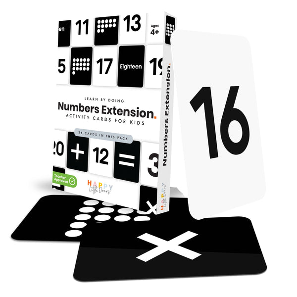 Numbers Extension Activity Flashcards for Kids