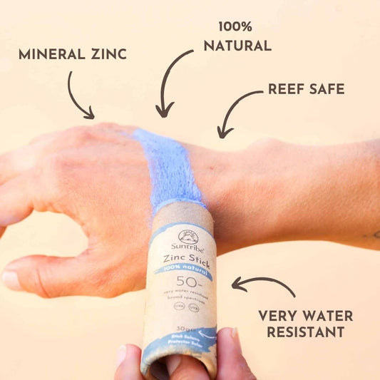 Suntribe Natural Mineral Zinc Sun Stick SPF 50 Ocean Blue
