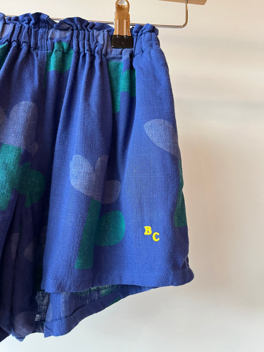 Bobo Choses, Blue Floral Linen Shorts, 6 - 7 years