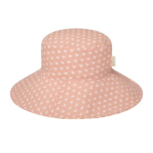Rockahula, Daisy Gingham Reversible Sun Hat, 7 - 10 years