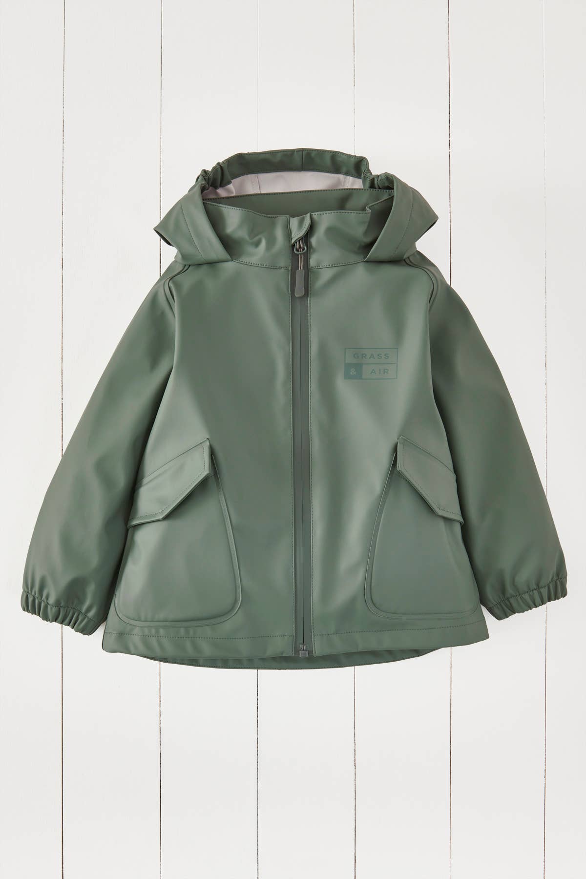 Grass + Air, Rain Jacket, Khaki