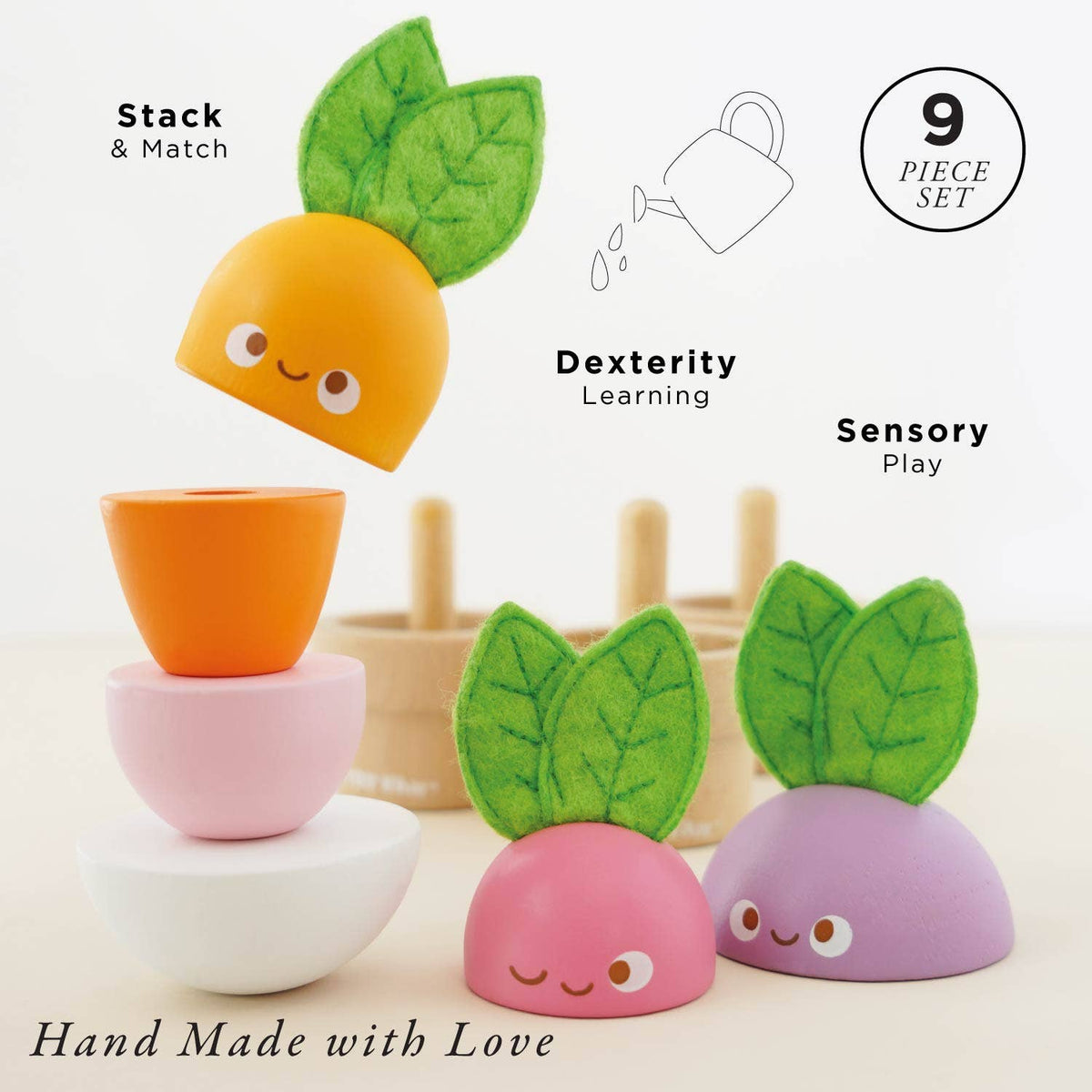 Le Toy Van, Stacking Wooden Veggies
