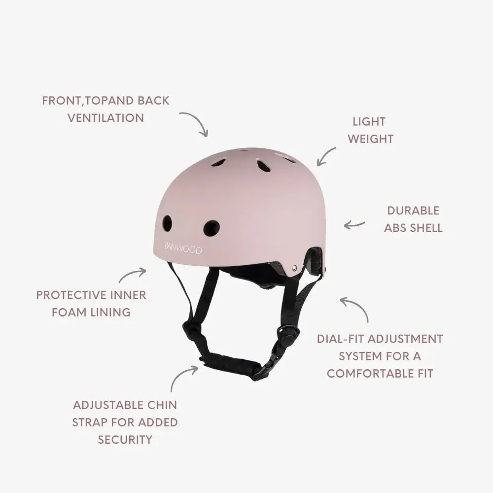 Banwood Eco-Helmet, Dusty Pink Matte (50-54 cm)