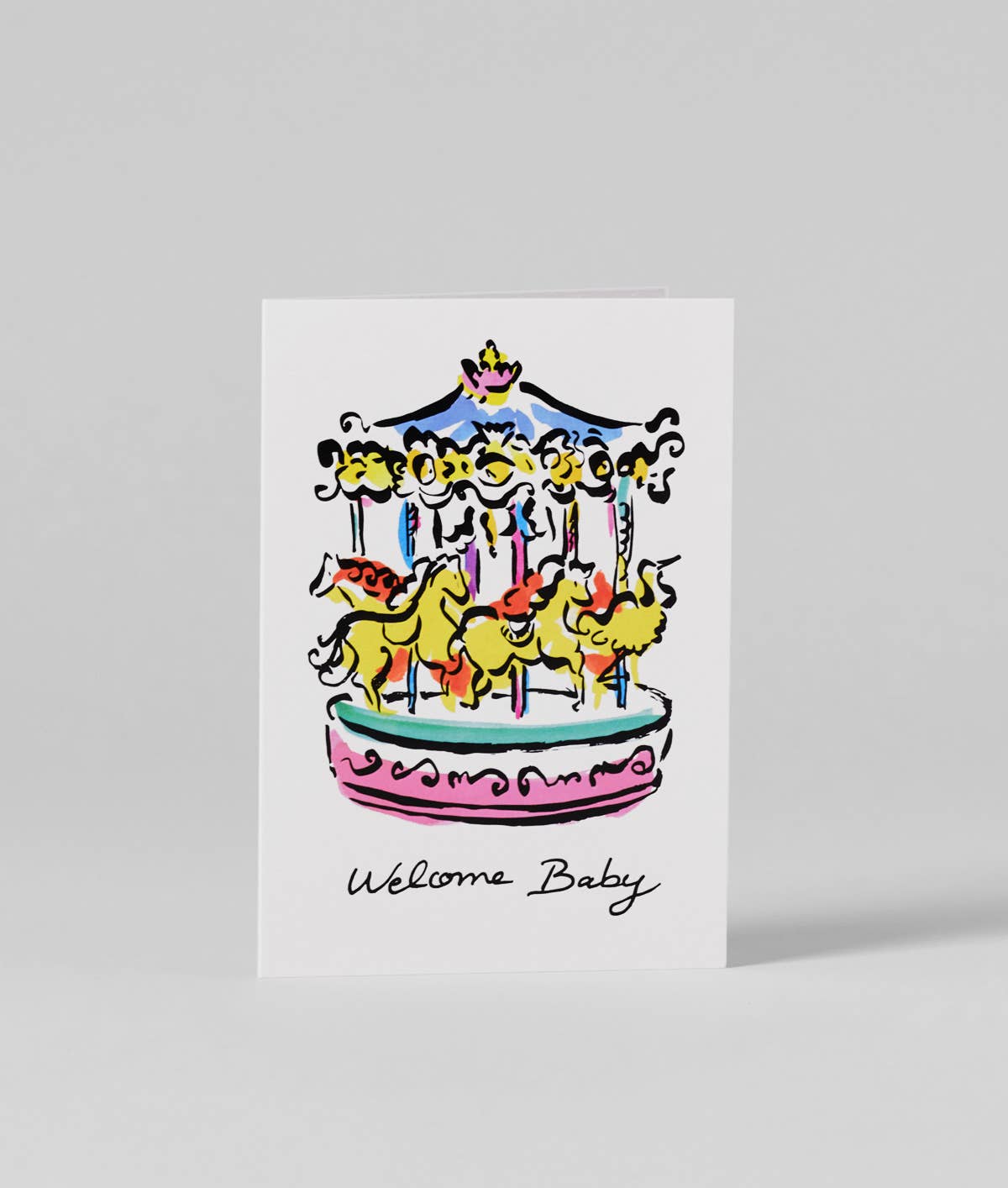 Wrap, Carousel Illustration, Welcome Baby Card
