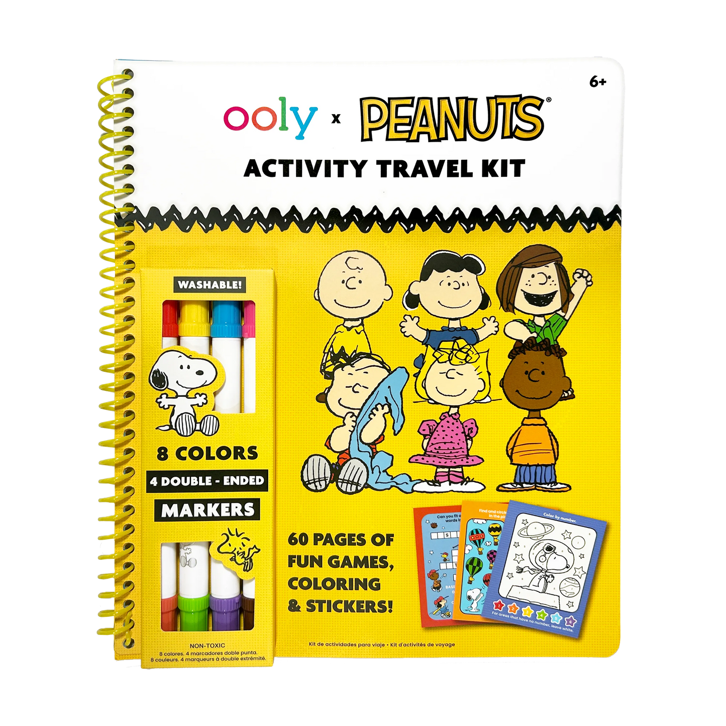 Ooly OOLY x Peanuts: Activity Kit & 4 Double-Ended Markers