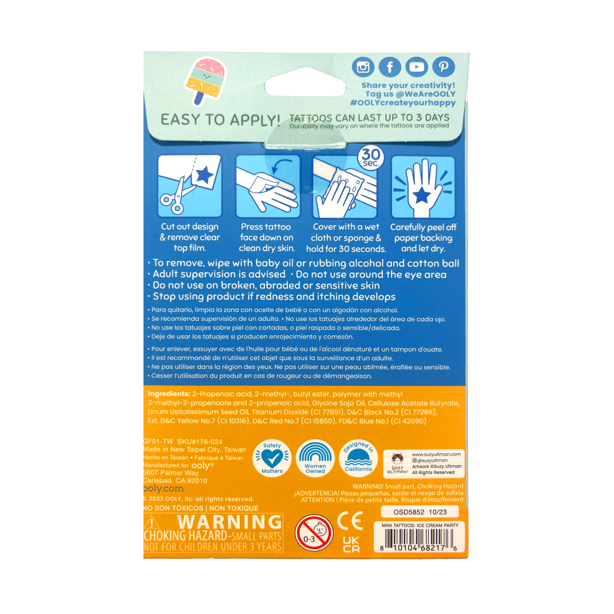 Ooly, Mini Tattoo Palooza Temporary Tattoos