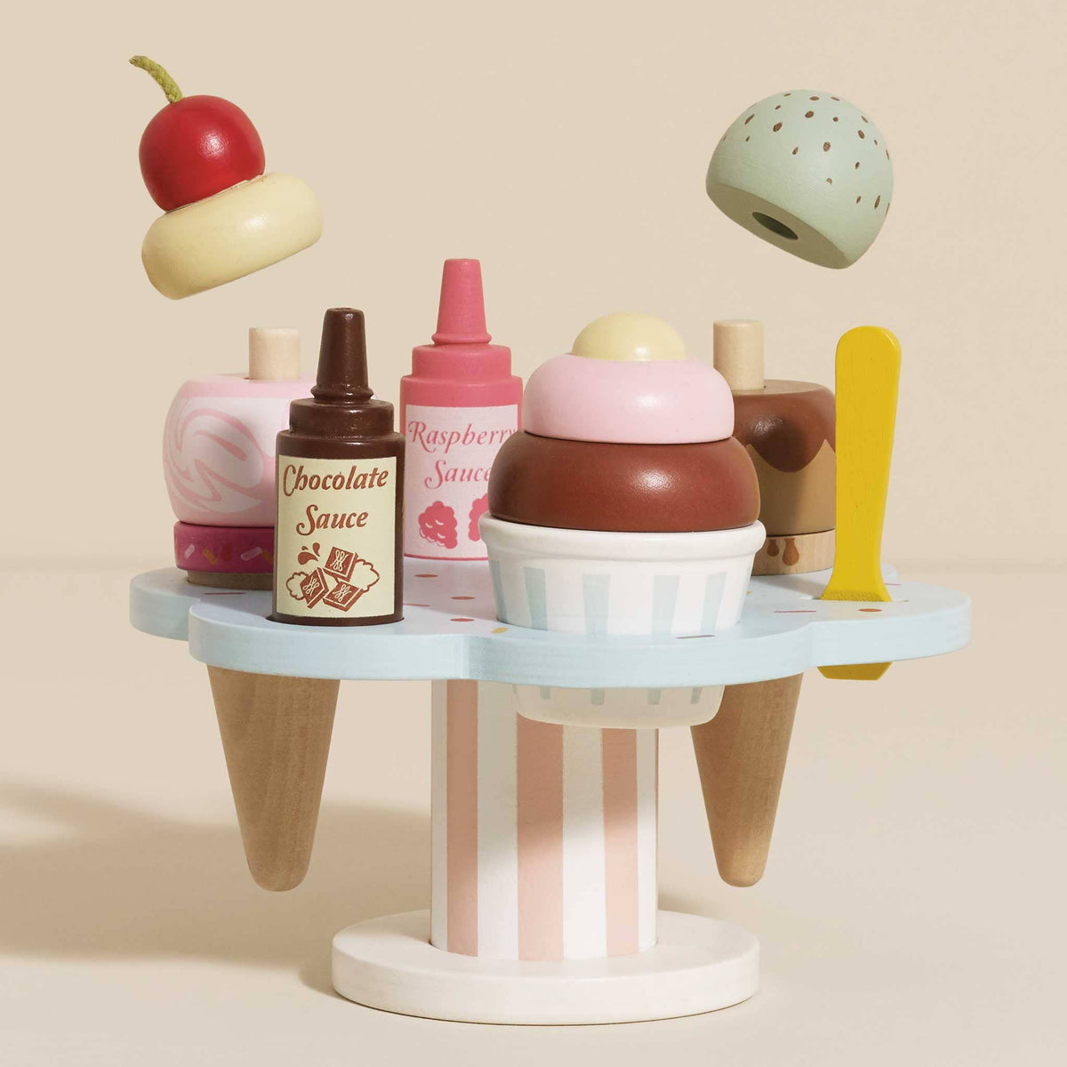 Le Toy Van, Wooden Ice Cream Stand & Toppings