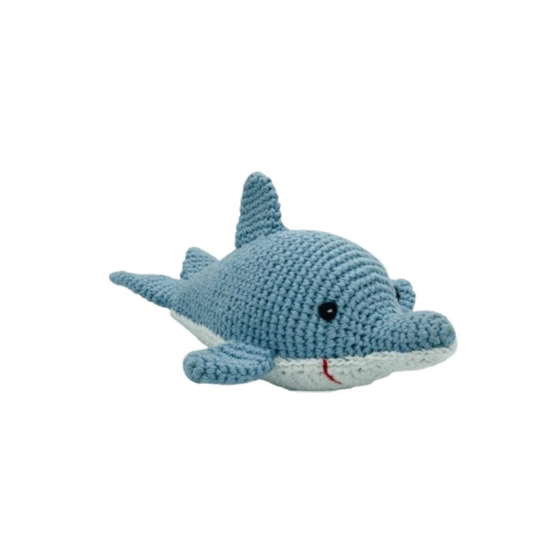 Best Years, Organic Cotton Crochet Dolphin Baby Rattle