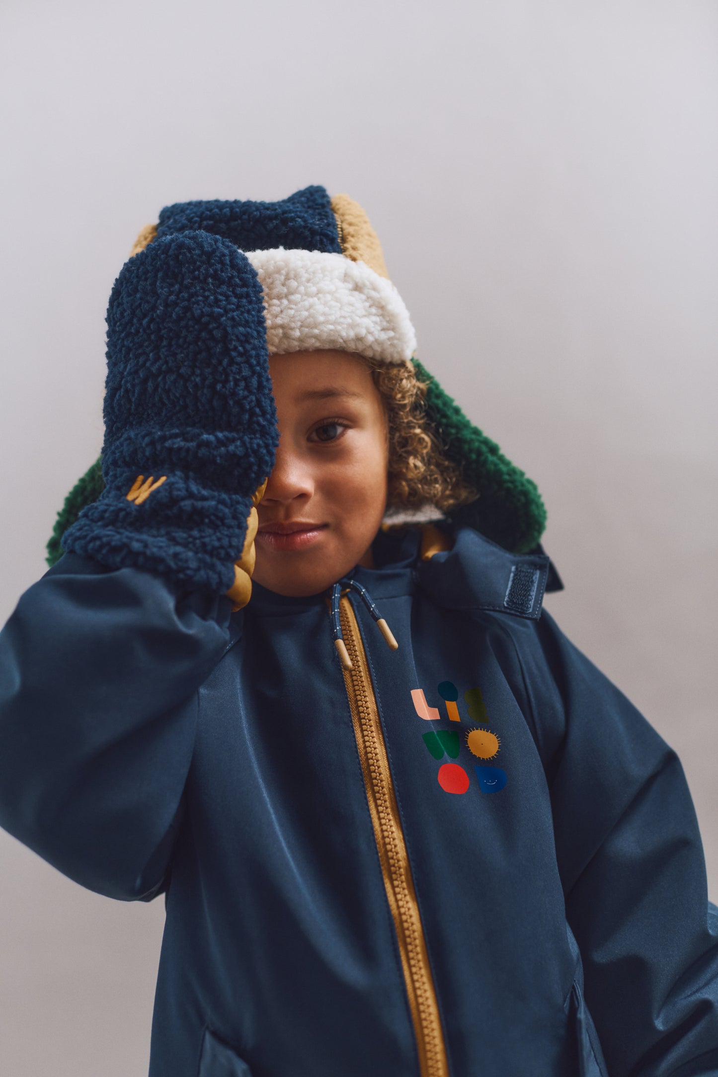 Liewood, Navy Grethe Pile Gloves
