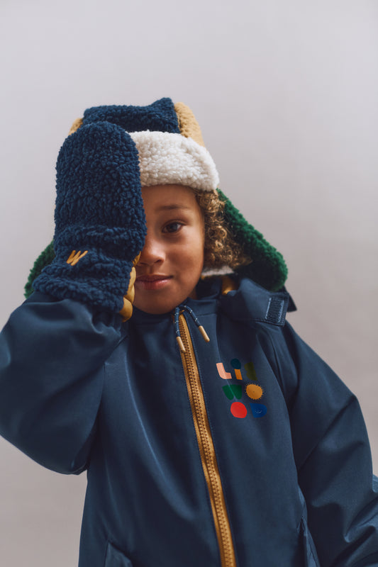 Liewood, Grethe Pile Mittens, Classic Navy/Multi Mix