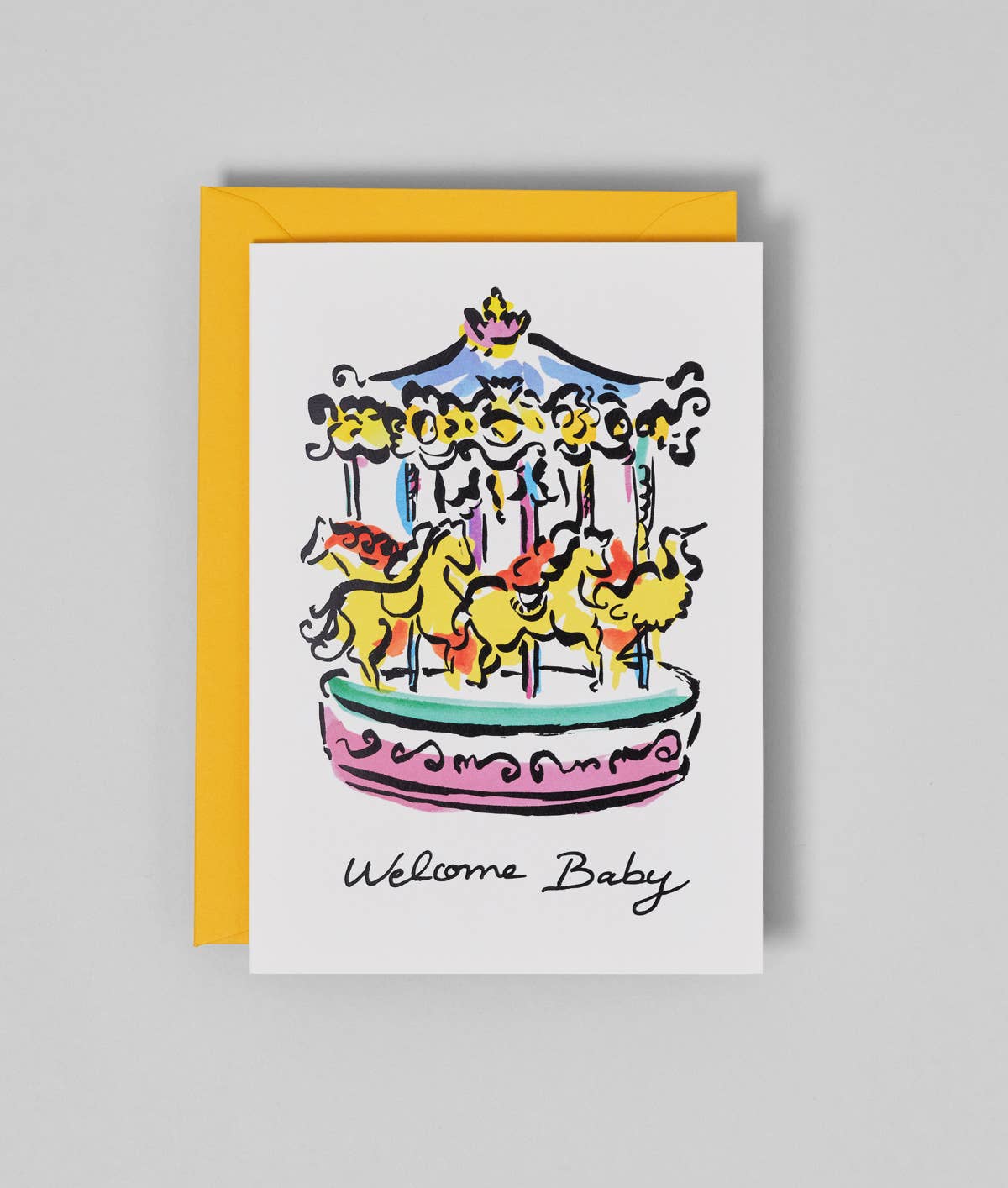 Wrap, Carousel Illustration, Welcome Baby Card