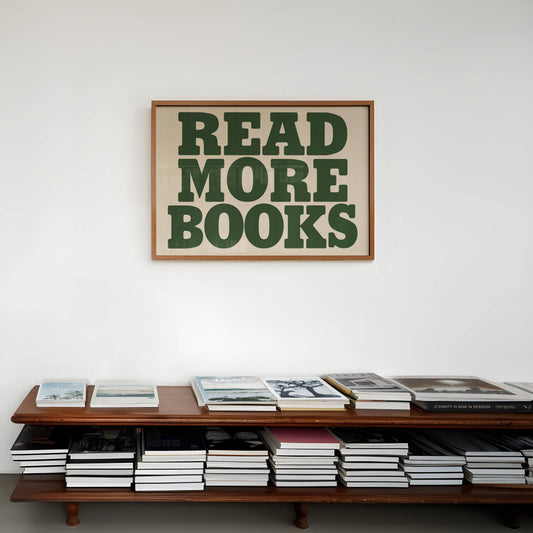 Lune Club - Read More Books Bold Print: Multi, Unframed, A3