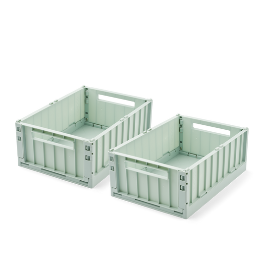 Medium Peppermint Weston Storage Box 2-pack