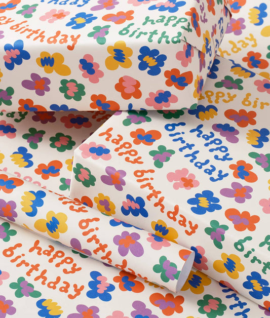 Wrap, Happy Birthday Burst Gift Wrap