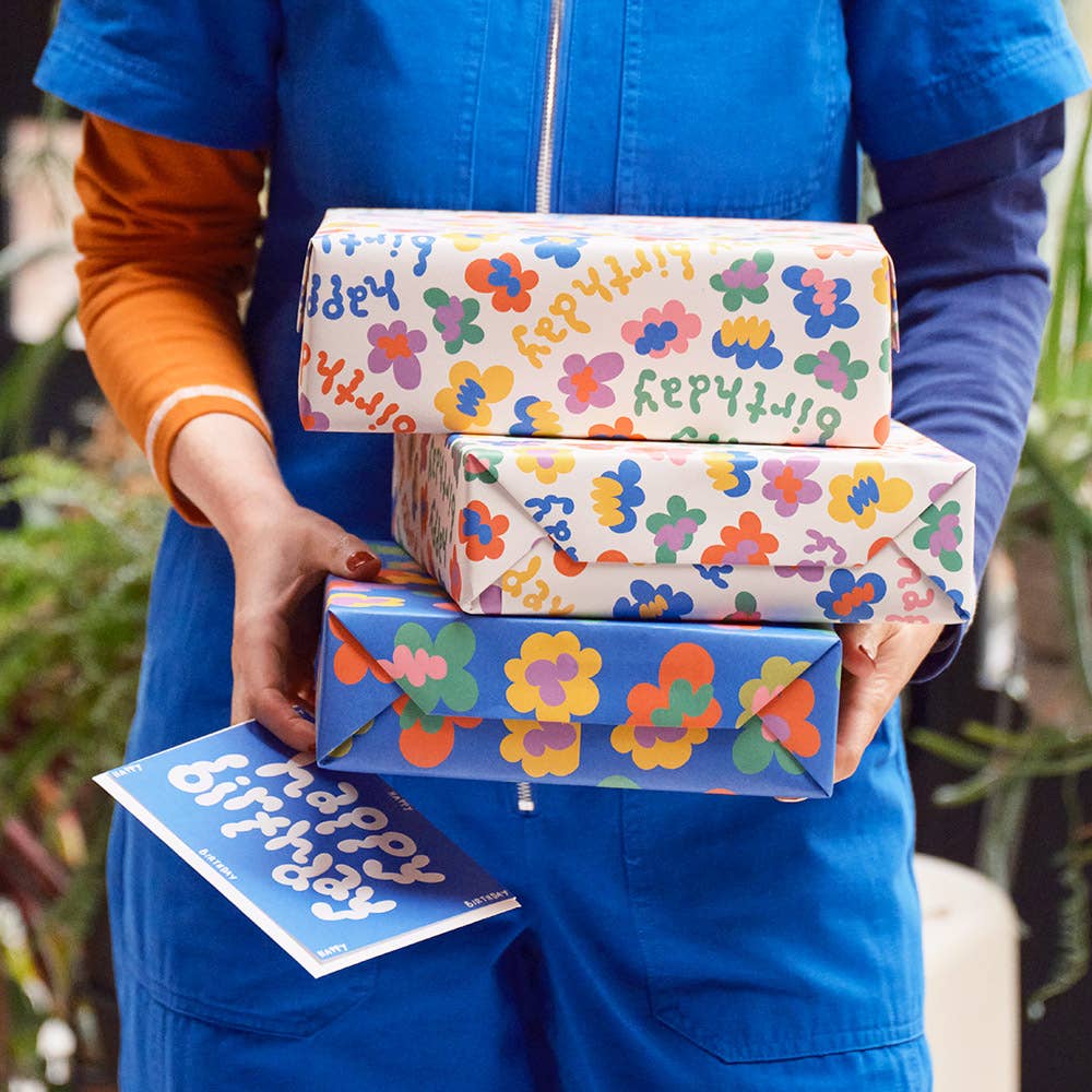 Wrap, Happy Birthday Burst Gift Wrap