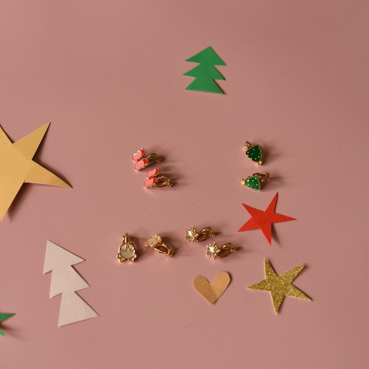 Rockahula, Jolly Christmas Clip On Earrings