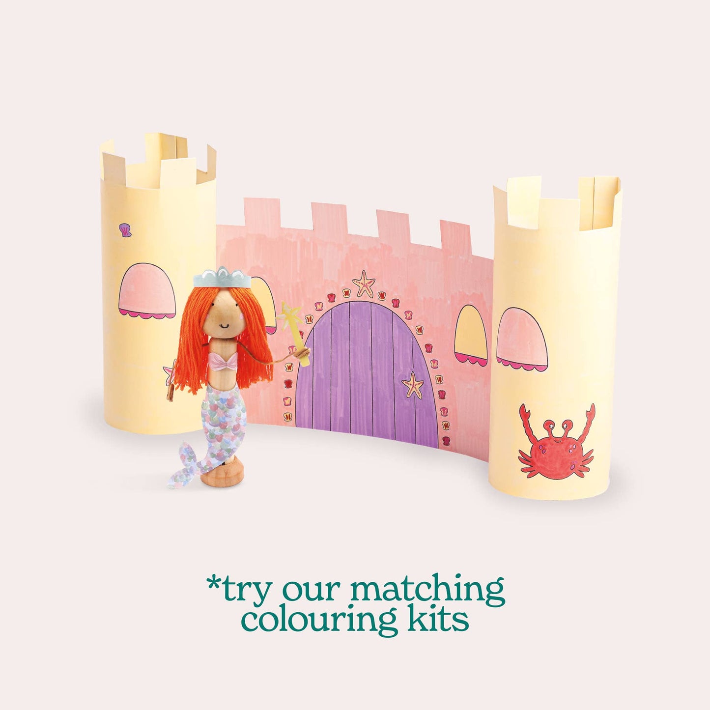 Let's Make & Do, Make Your Own Mermaid Craft Kit - Wooden Painting Gift Set