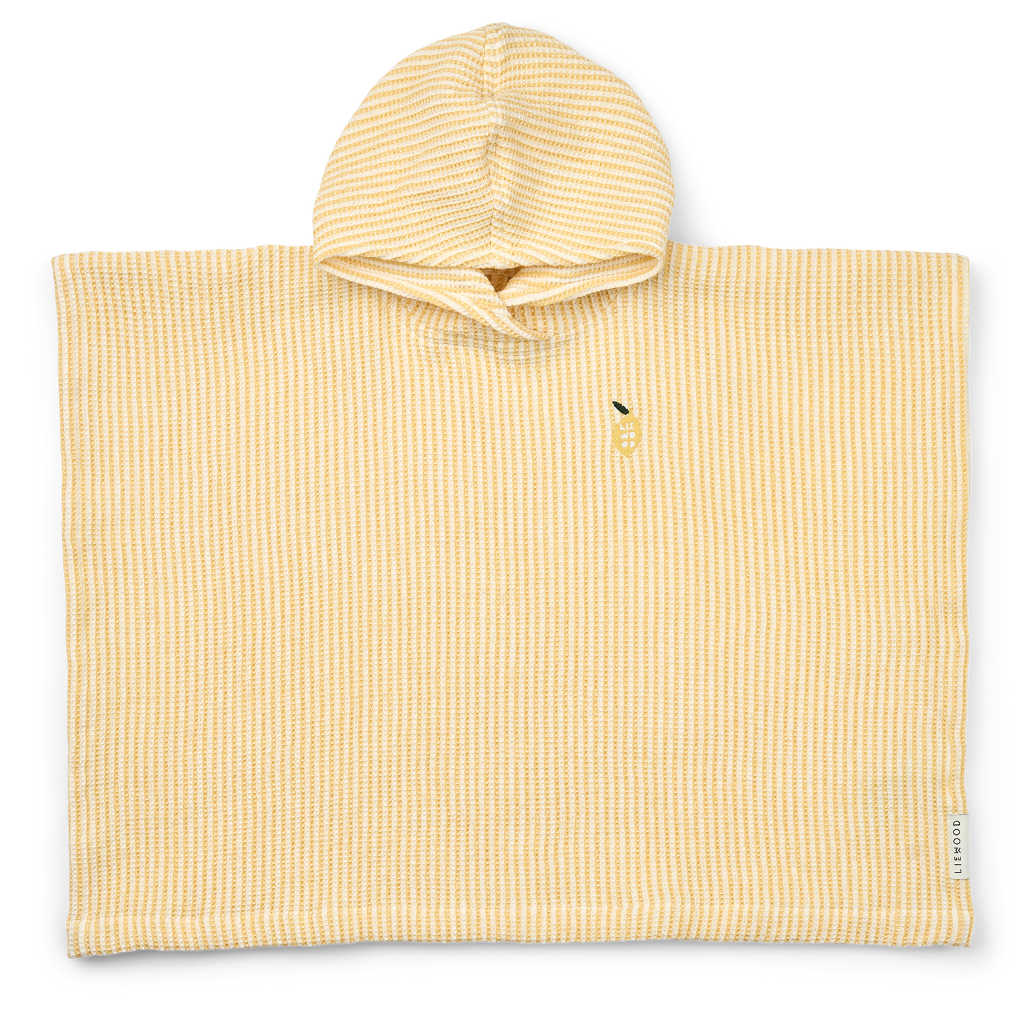 Liewood, Embroidered Organic Cotton Paco Poncho in Lemon