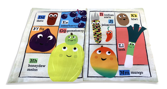 Fruit & Veg ABC Crinkly Cloth Newspaper