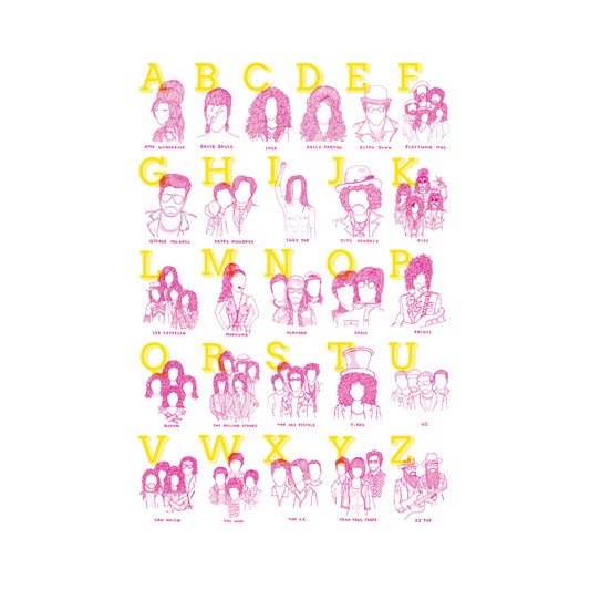 A3 Musical Alphabet, Pink