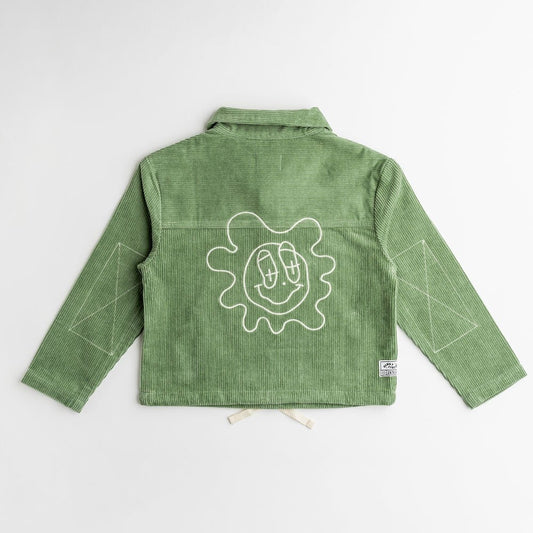 Dinky Circus, Green Popover Corduroy Smock