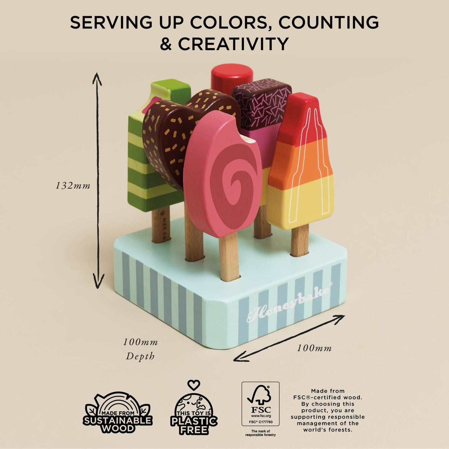 Le Toy Van, Wooden Ice Lollies Popsicles