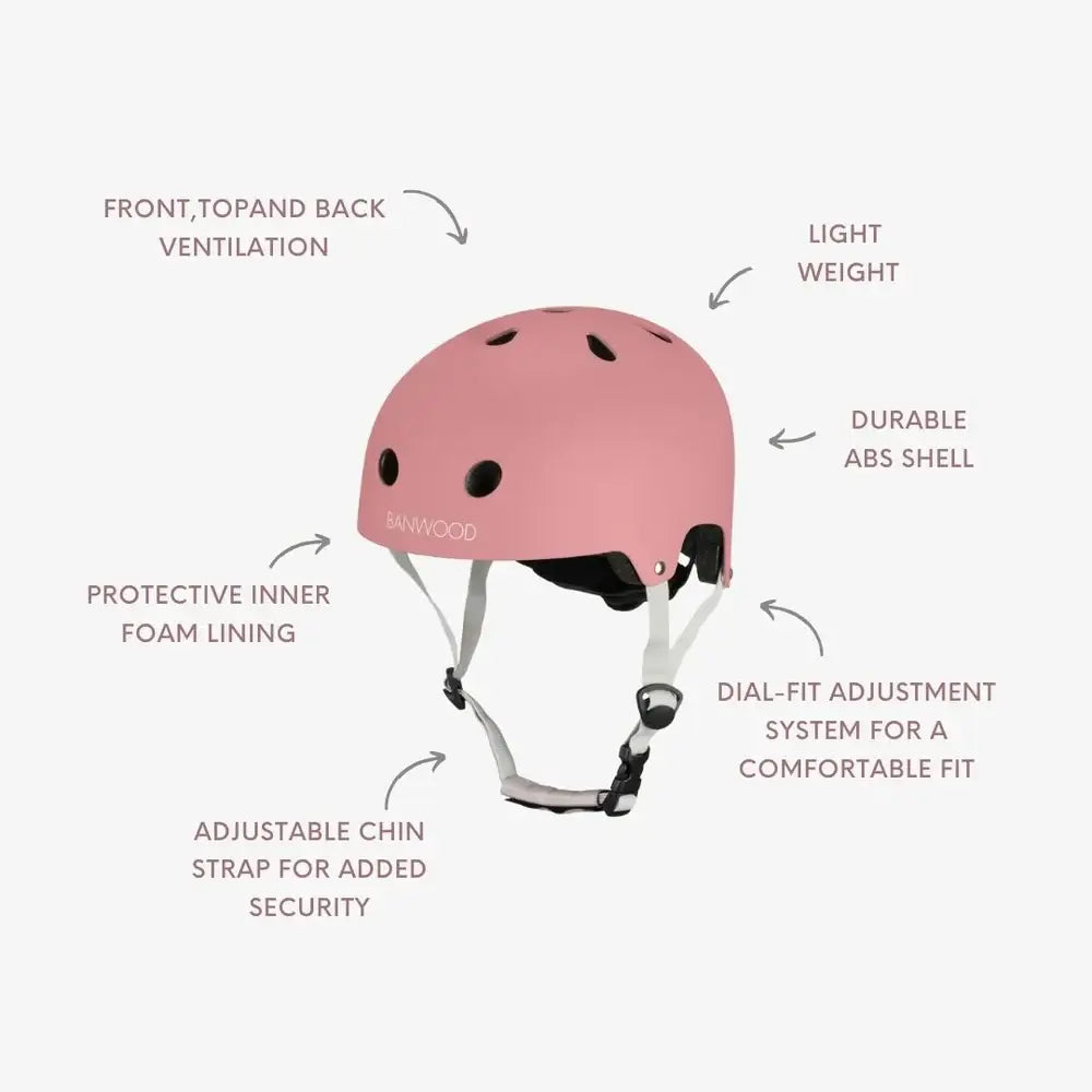Banwood Eco-Helmet, Raspberry Pink (50-54 cm)