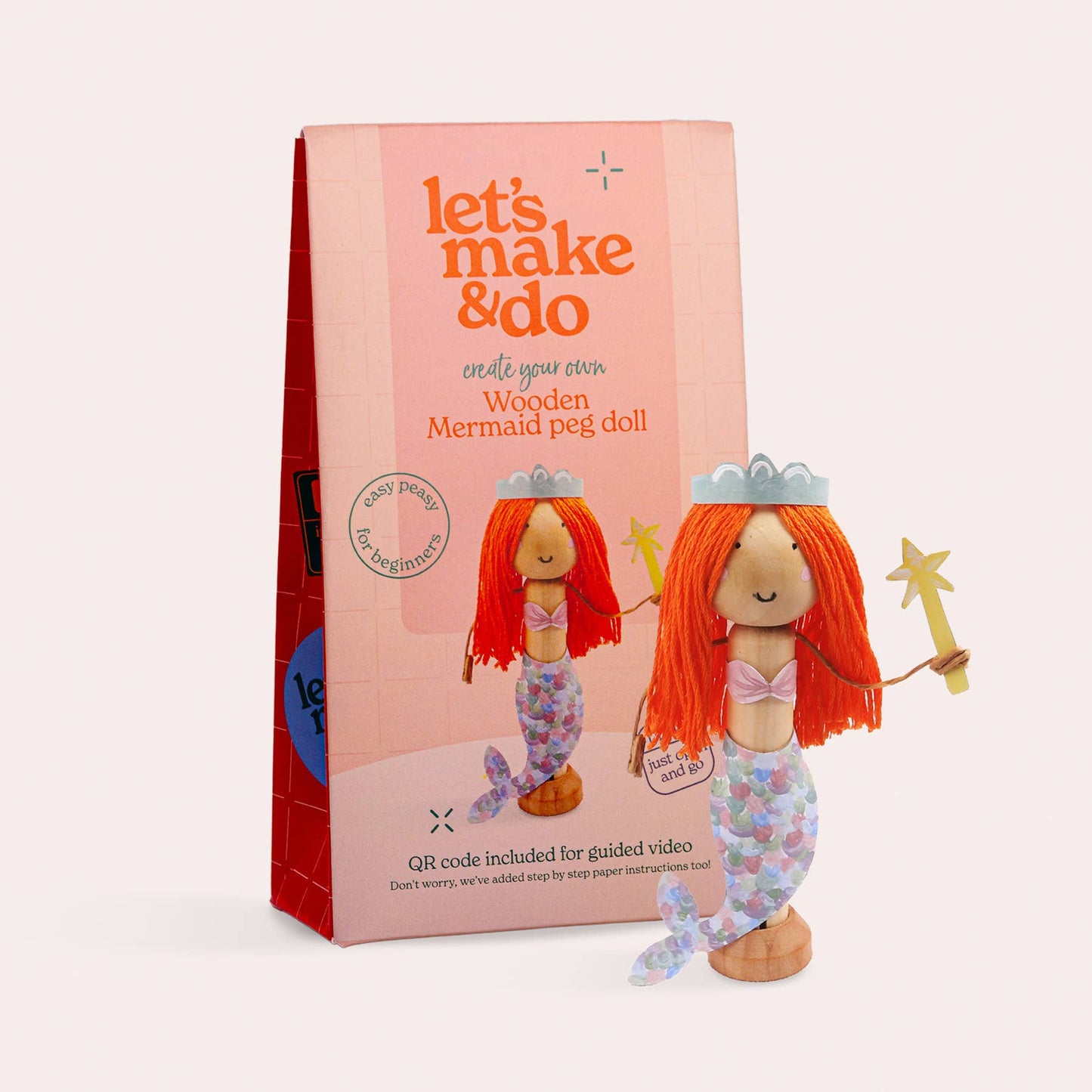 Let's Make & Do, Make Your Own Mermaid Craft Kit - Wooden Painting Gift Set