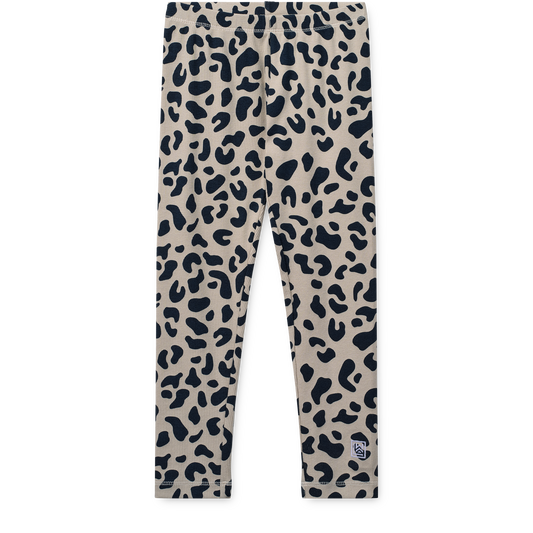 Liewood, Marien Ribbed Cotton Leggings in Leopard Print