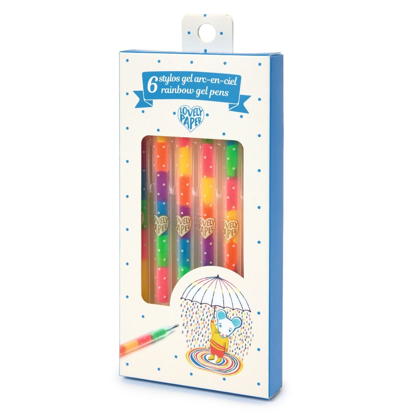 Rainbow Gel Pens (set of six)