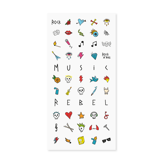 Rock 'N' Roll Nail Stickers