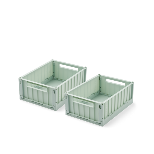 Small Peppermint Weston Storage Box, 2-pack