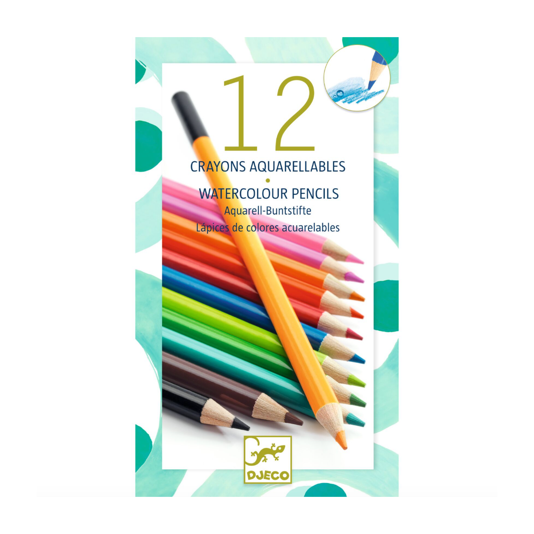 Djeco, 12 Water Colouring Pencils