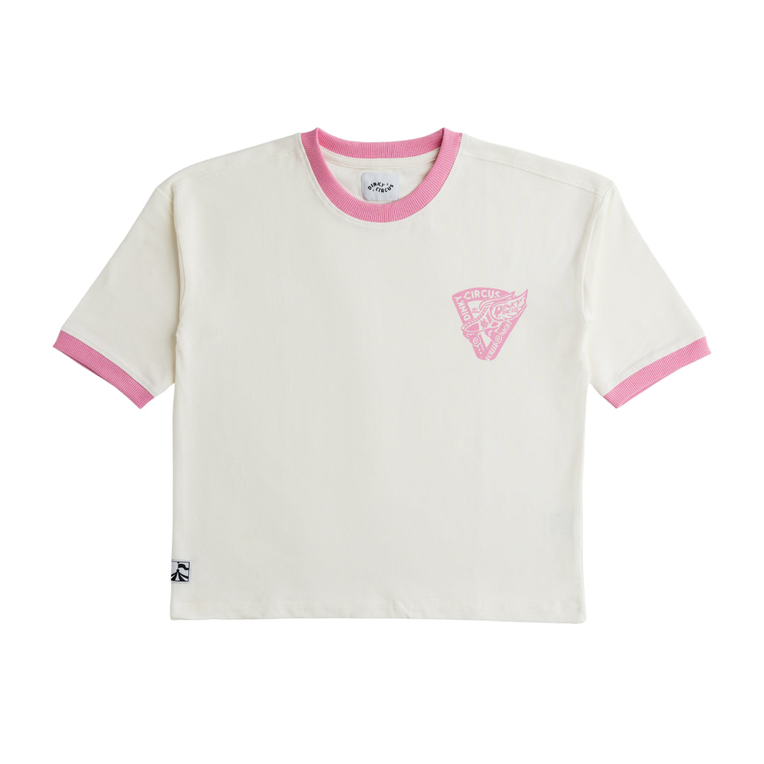 Dinky Circus, Roller Rink Tee, Marshmallow