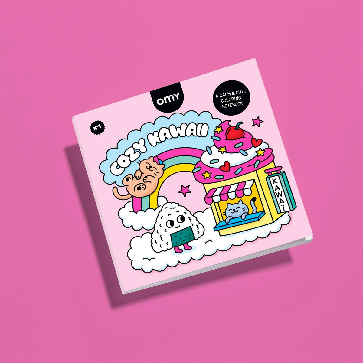 OMY, Cozy Kawaii, a Calm & Cute Colouring Notebook
