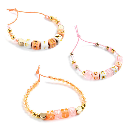 Djeco, Gold Alphabet Beads for Jewellery Craft