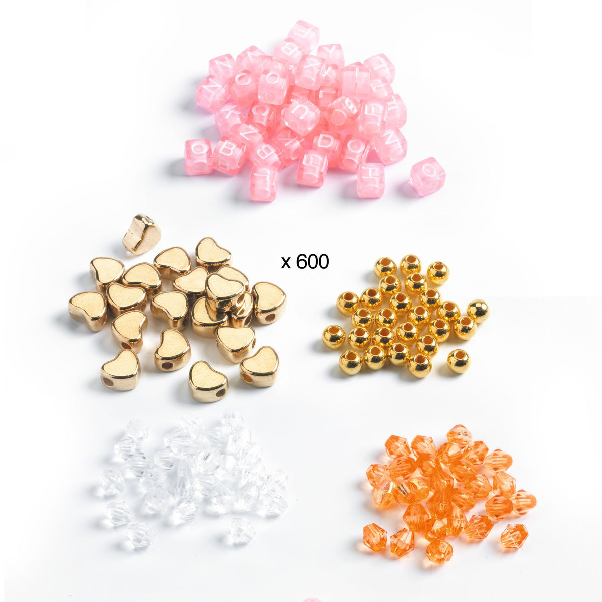 Djeco, Gold Alphabet Beads for Jewellery Craft