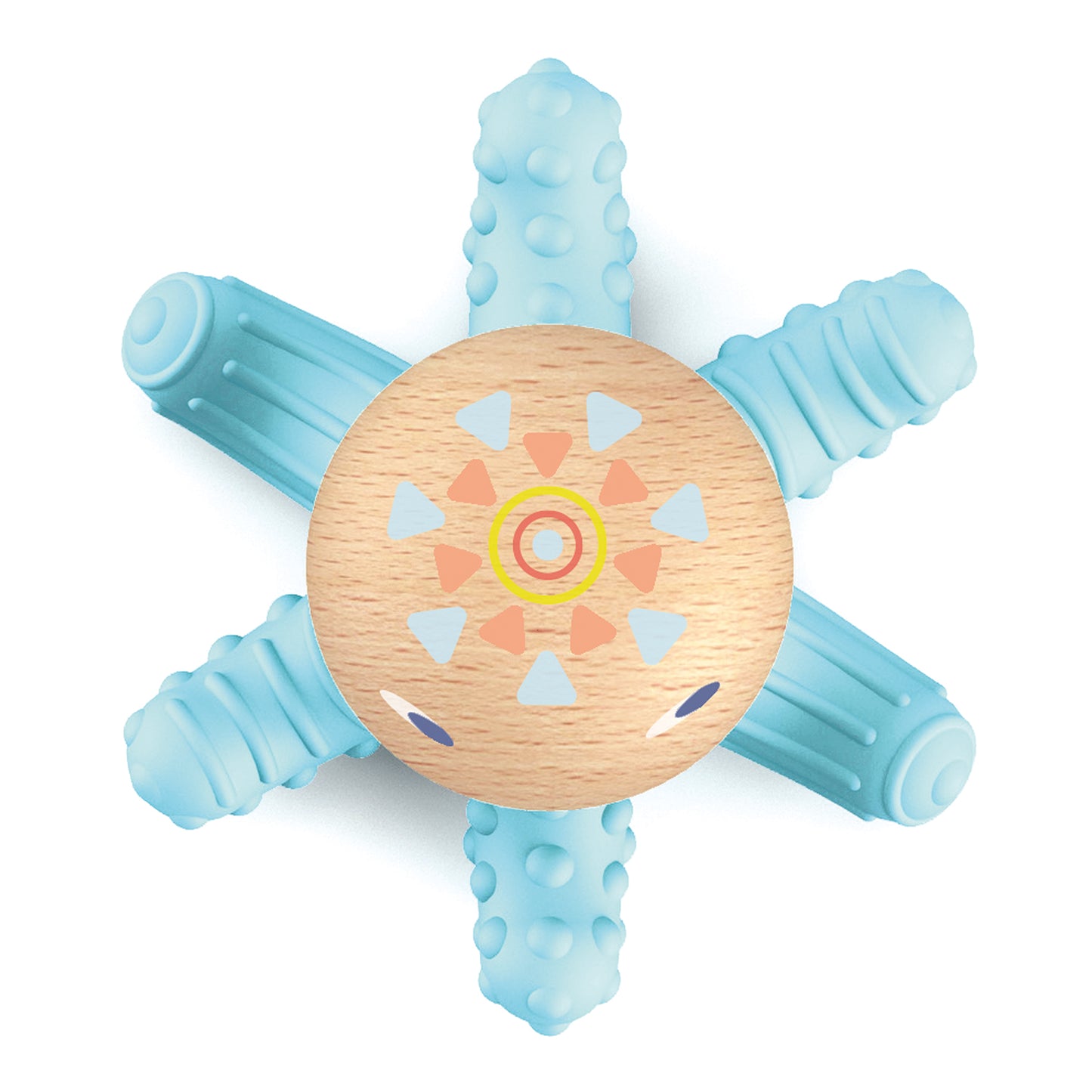 Djeco, BabySquidi Wooden and Silicone Teether