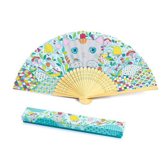 Djeco, Do It Yourself: Koneko (Kitten) Fan and Case to Colour