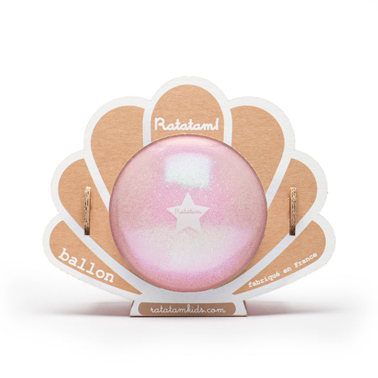 Ratatam! - Small 10 cm shellfish glitter balloon: Rose