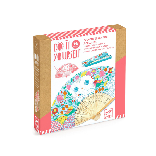 Djeco, Do It Yourself: Koneko (Kitten) Fan and Case to Colour