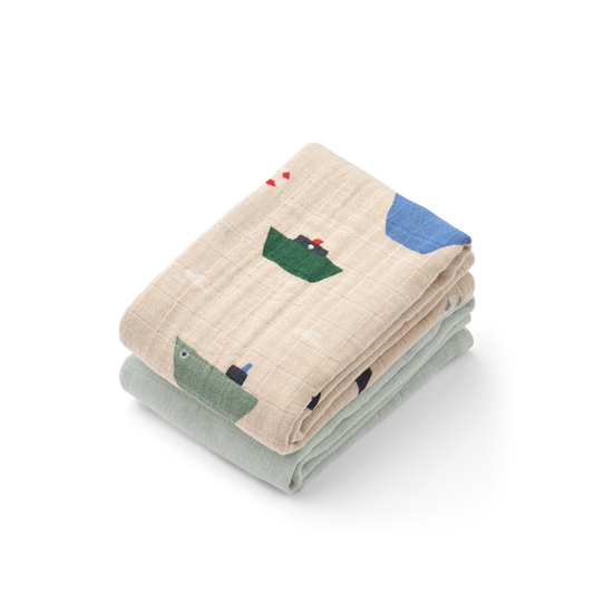 Liewood, Sailing Muslin Cloth - 2-Pack