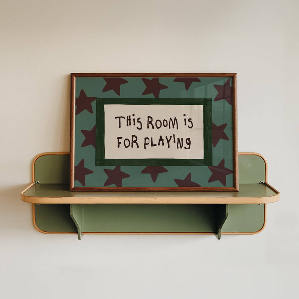 Lune Club - This Room Is For Playing Print: Pink, Unframed, A3