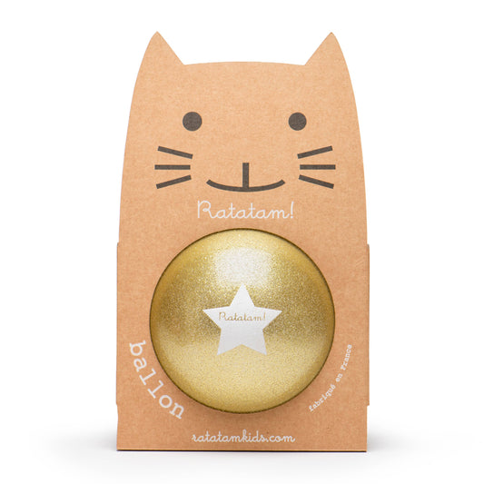 Ratatam! - Large gold glitter balloon 22 cm