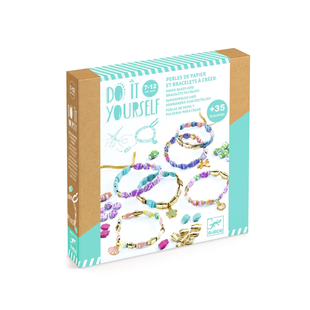 Do It Yourself: Stylish and Golden Paper Bead Bracelet Kit