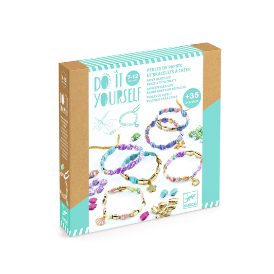 Do It Yourself: Stylish and Golden Paper Bead Bracelet Kit
