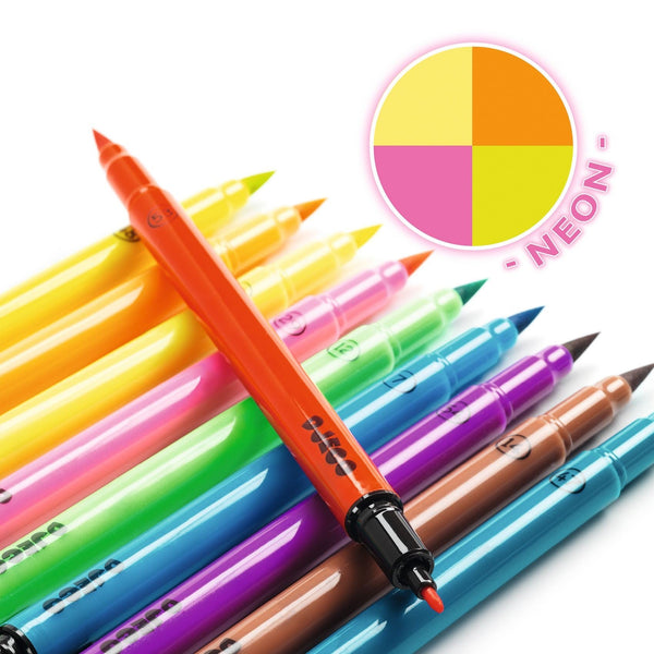Djeco, Dual-Tip Felt Tip Pens (10 colours)