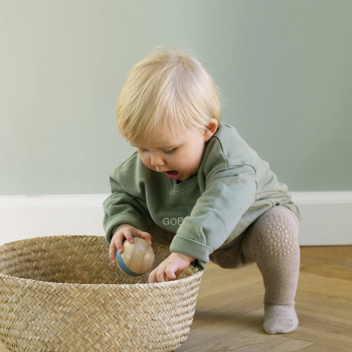 Go Baby Go, Cotton Crawling Tights, Sand